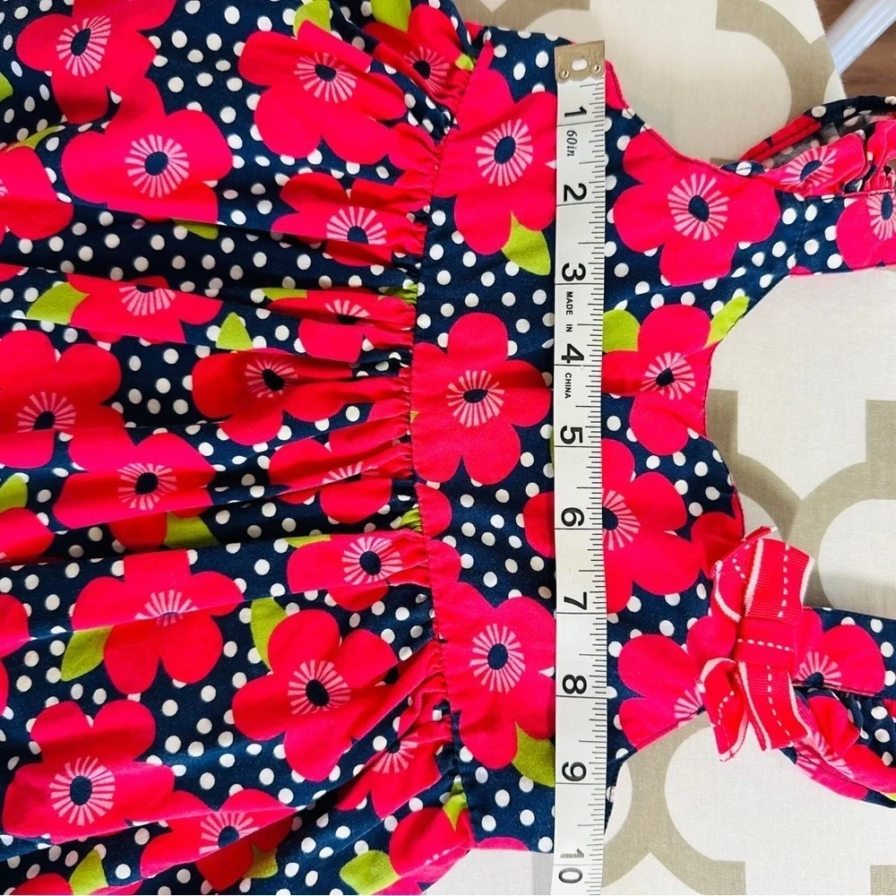 Gymboree Easter Spring Dress, Sz 18-24 mo, Navy & Coral Floral